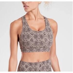 Athleta Snake Print Racerback Sports Bra – Size S (GUC)